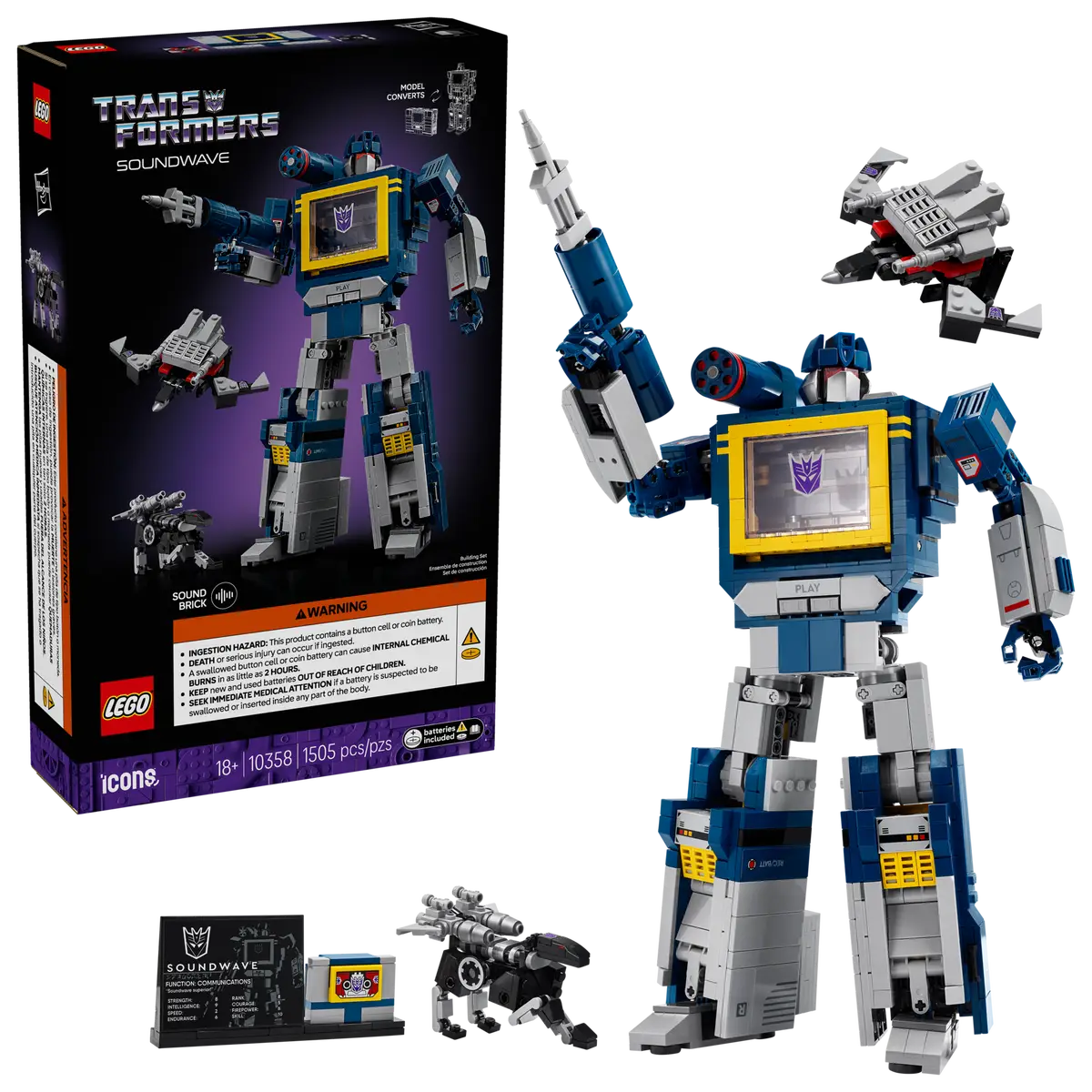 LEGO® Transformers: Soundwave – İkonik Dönüşüm Figürü